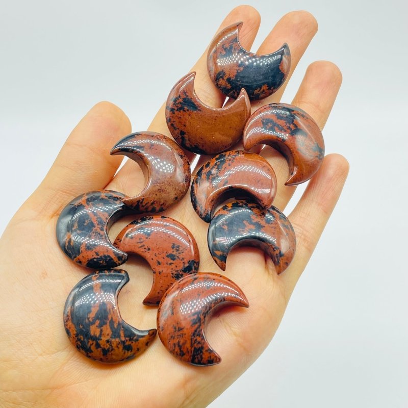 Red Obsidian Moon Carving Wholesale -Wholesale Crystals