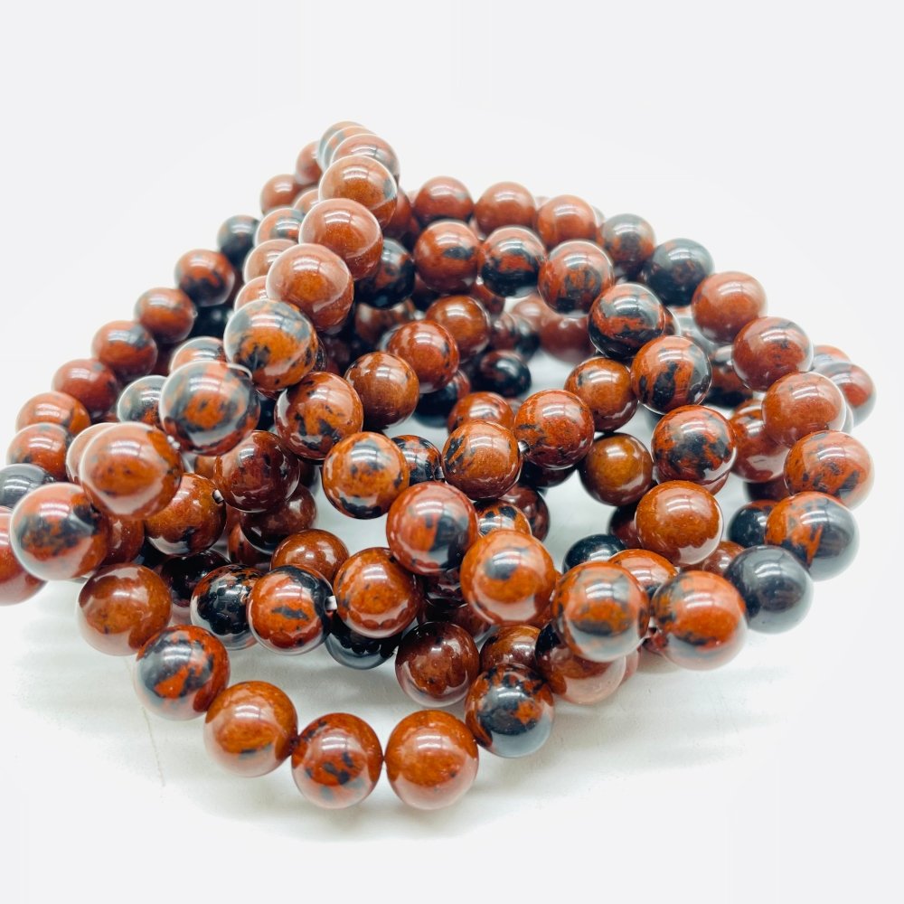 Red Obsidian & Natural Gray Lace Agate Bracelet Wholesale -Wholesale Crystals