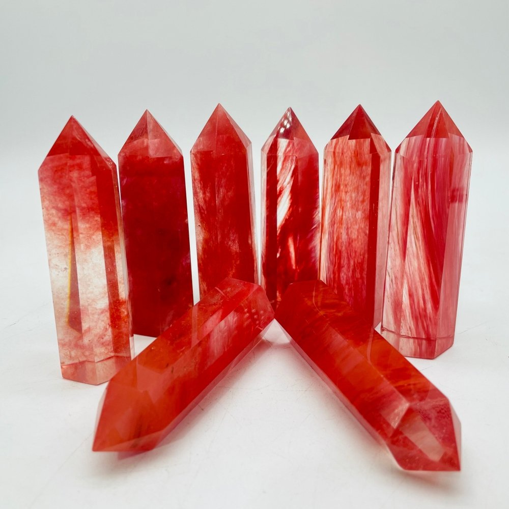 Red Smelting Stone Quartz Tower Point Wholesale -Wholesale Crystals