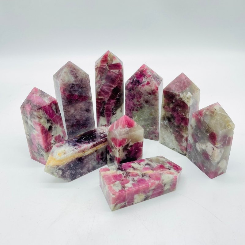 Red Tourmaline Four-Sided Tower Wholesale -Wholesale Crystals