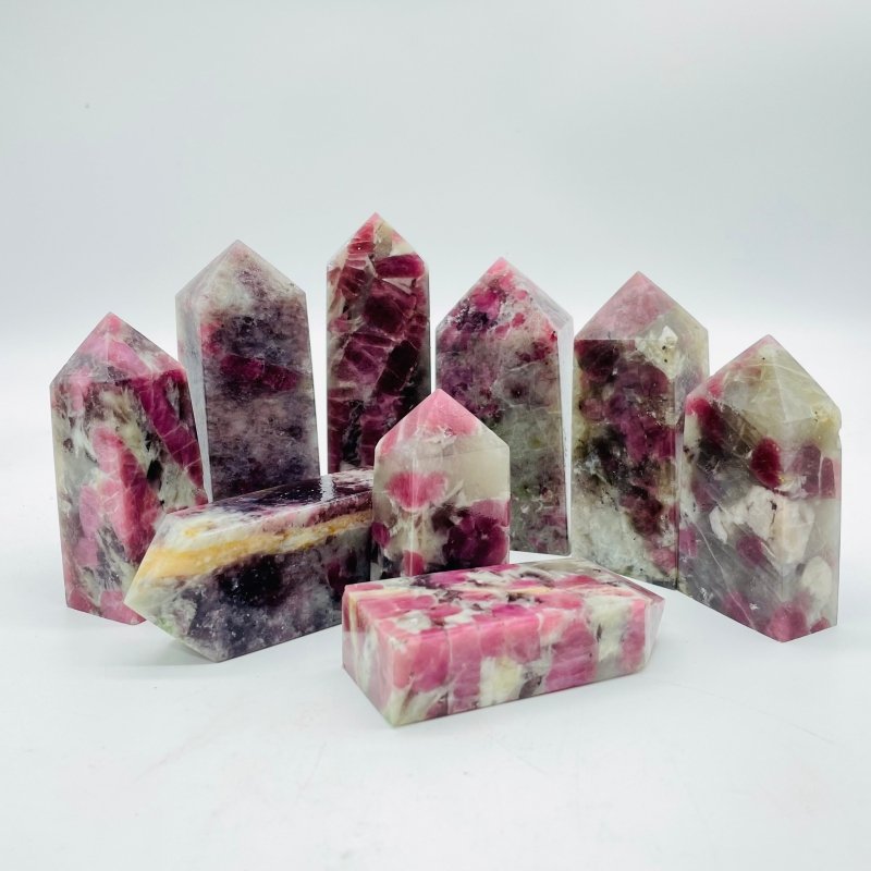 Red Tourmaline Four-Sided Tower Wholesale -Wholesale Crystals