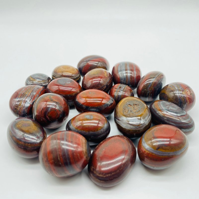 Red Yellow Tiger Eye Mixed Iron Ore Tumbled Wholesale -Wholesale Crystals