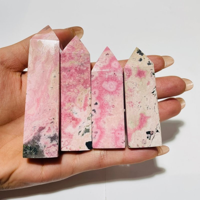 Rhodochrosite Four-Sided Tower Points Wholesale -Wholesale Crystals