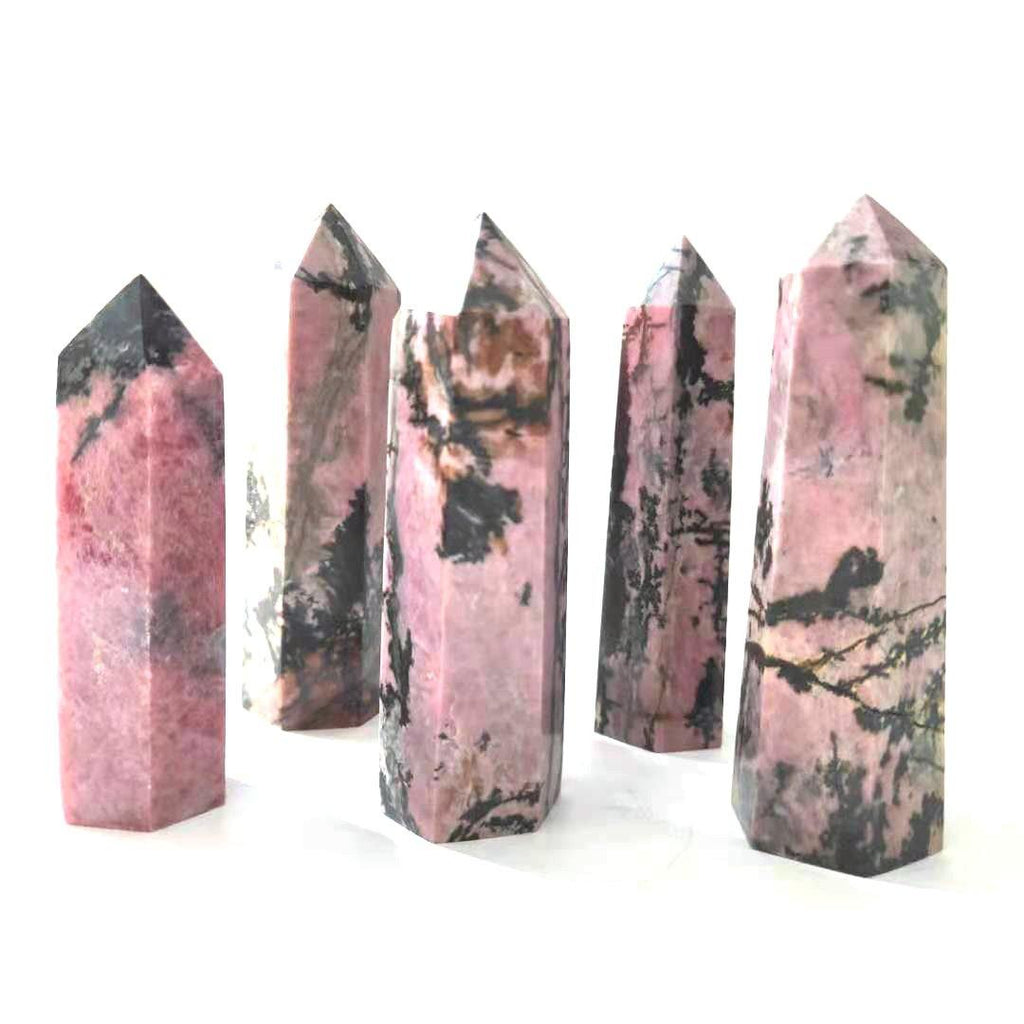 Rhodonite Point Tower Quartz Wholesale -Wholesale Crystals