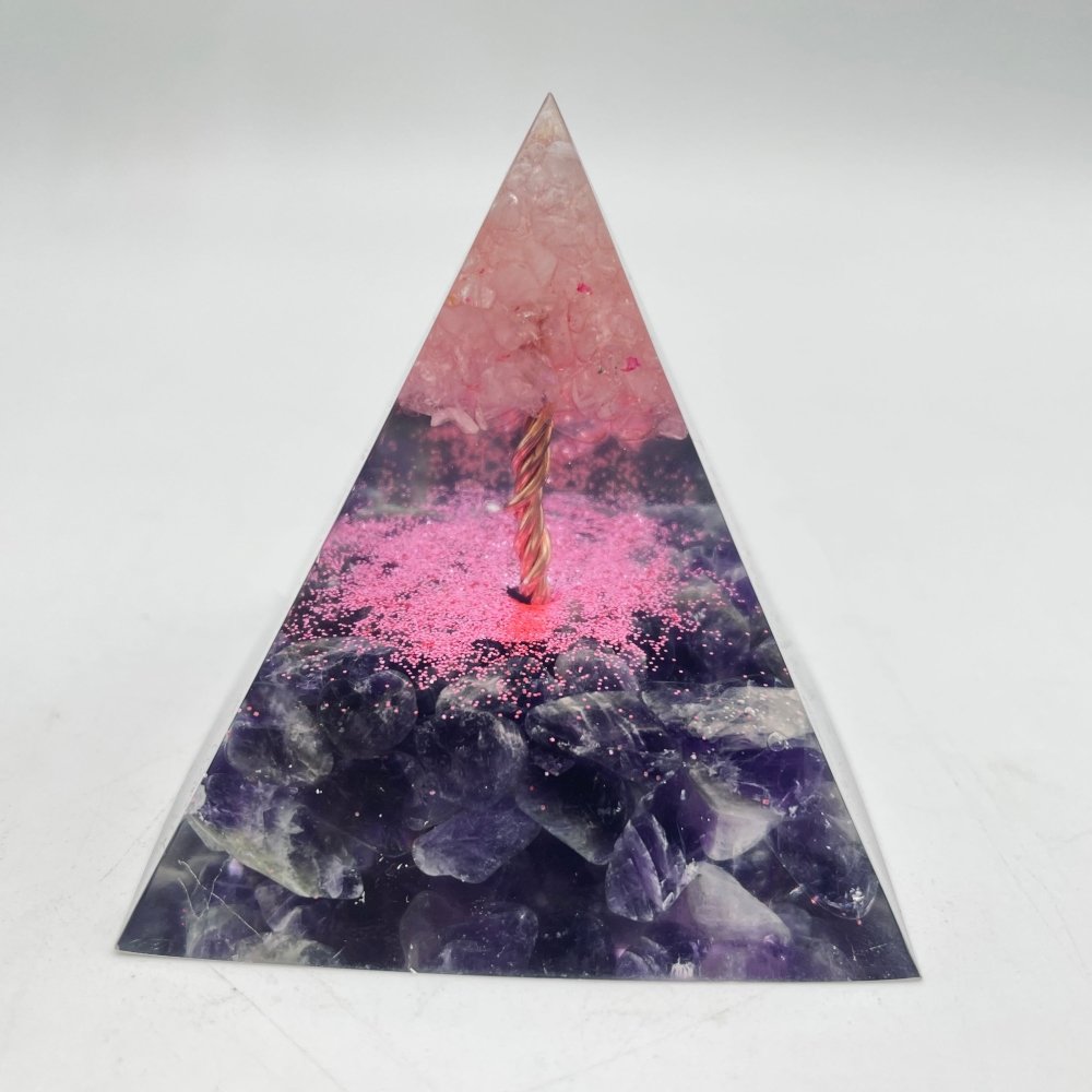 Rose Quartz Amethyst Orgone Pyramid Wholesale -Wholesale Crystals