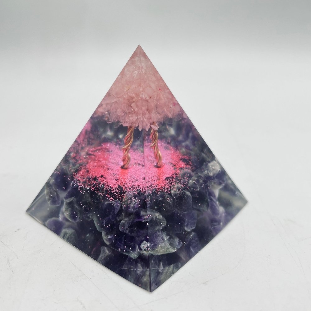 Rose Quartz Amethyst Orgone Pyramid Wholesale -Wholesale Crystals