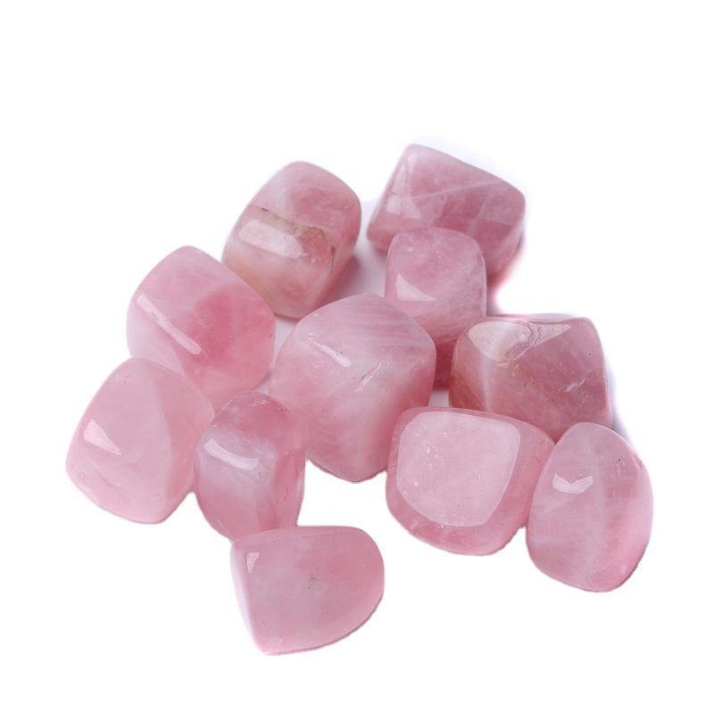 rose quartz crystal tumble -Wholesale Crystals