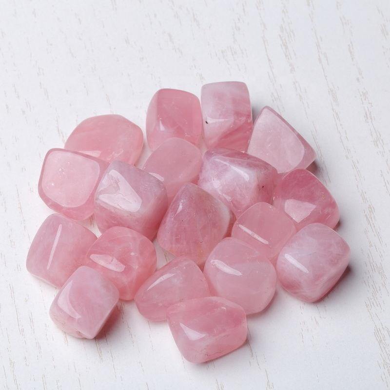 rose quartz crystal tumble -Wholesale Crystals