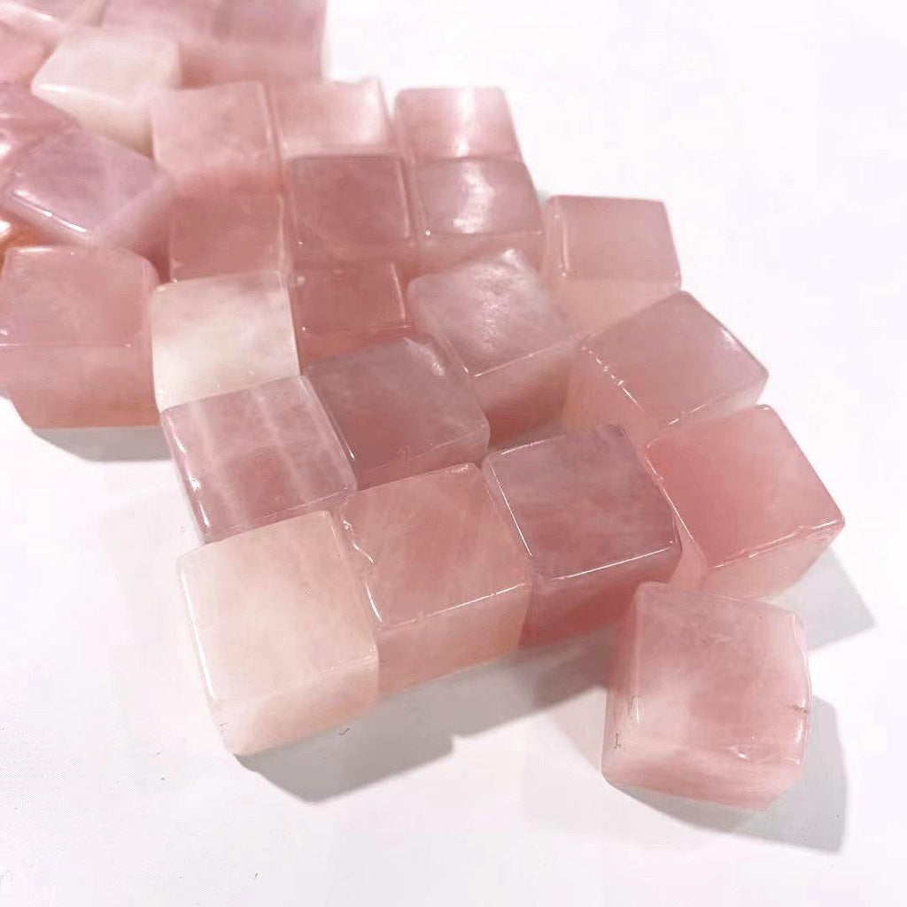 rose quartz cubes -Wholesale Crystals
