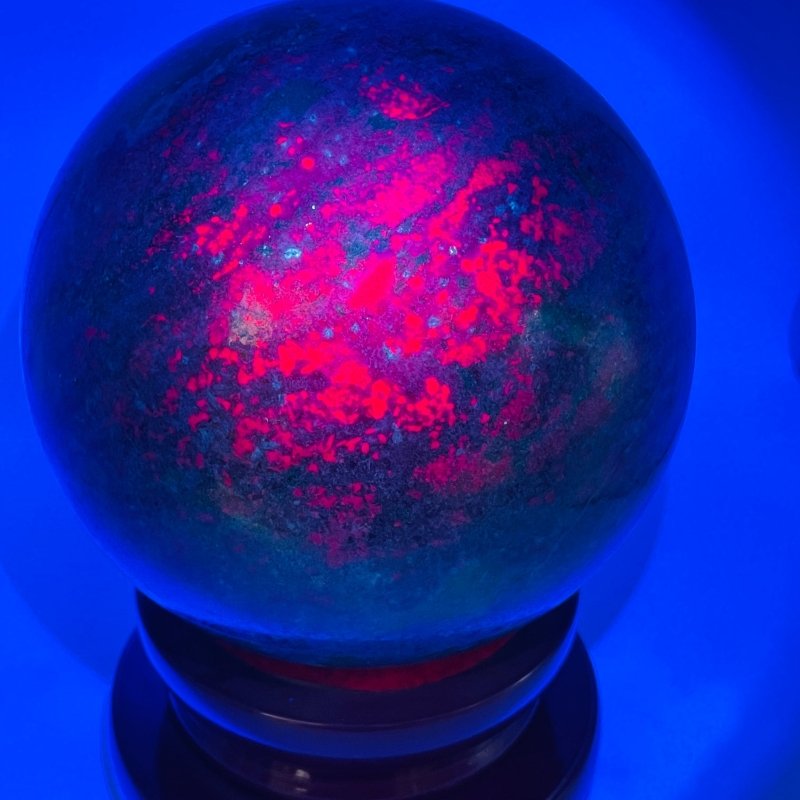 Ruby In Kyanite Mixed Green Mica (UV REACTIVE) Beautiful Sphere -Wholesale Crystals