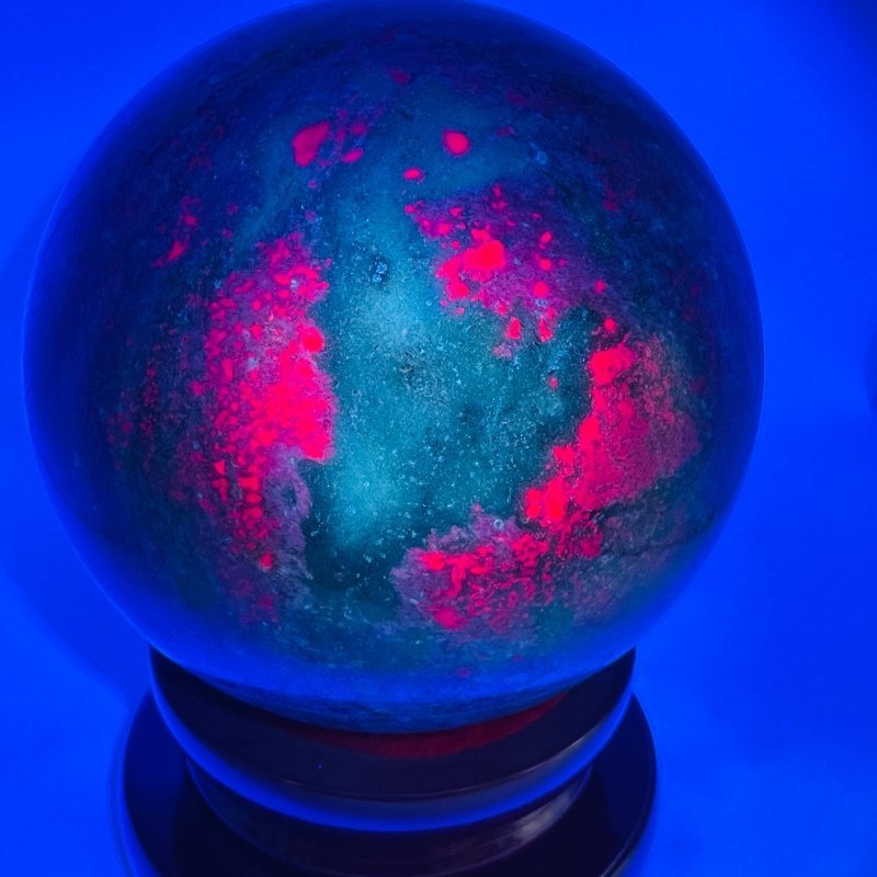 Ruby In Kyanite Mixed Green Mica (UV REACTIVE) Beautiful Sphere - Wholesale Crystals