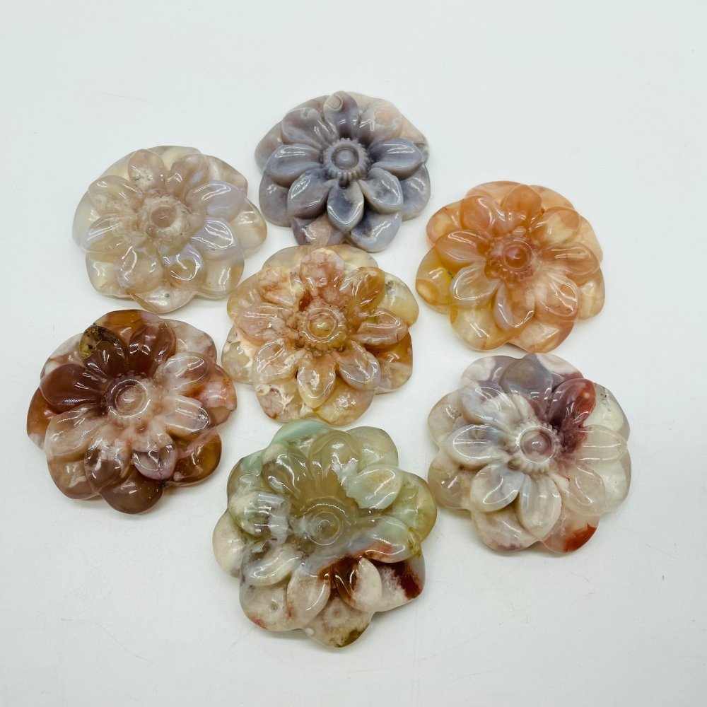 Sakura Agate Flower Carving Wholesale -Wholesale Crystals
