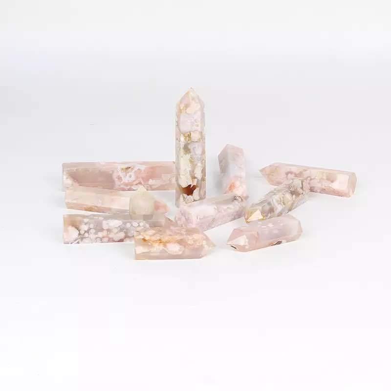 Sakura agate tower quartz crystals point -Wholesale Crystals