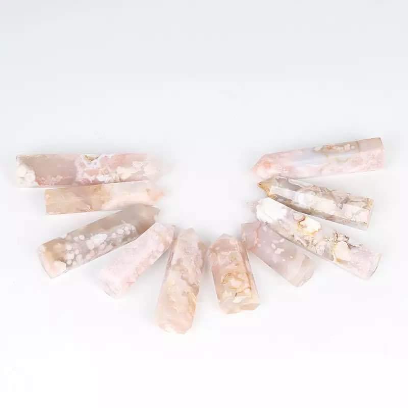 Sakura agate tower quartz crystals point -Wholesale Crystals