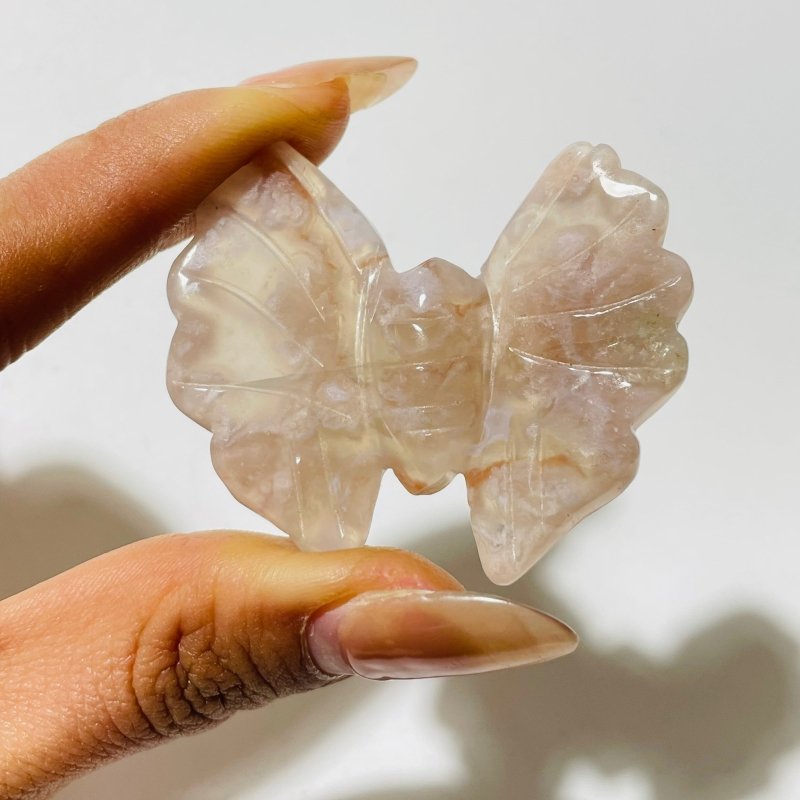 Sakura Flower Agate Butterfly Carving Wholesale -Wholesale Crystals