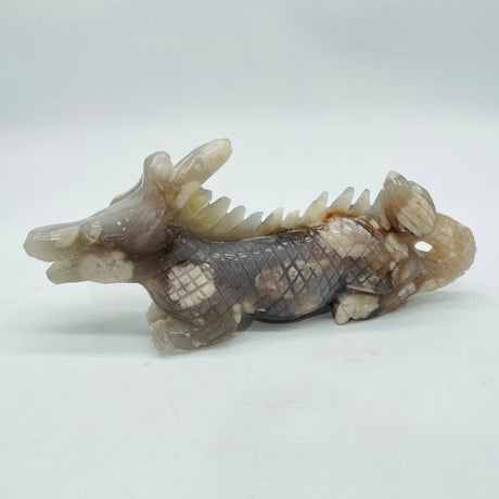 Sakura Flower Agate Dragon Carving -Wholesale Crystals