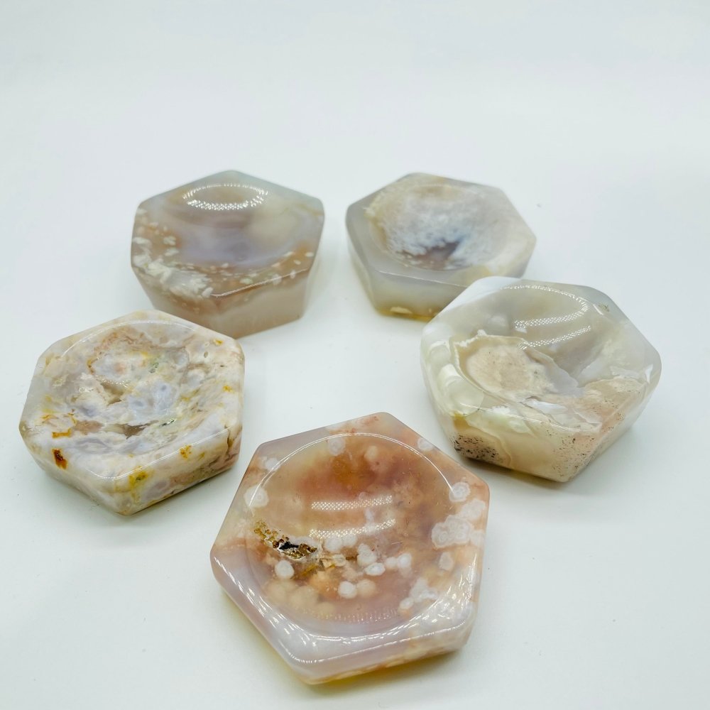 Sakura Flower Agate Six Side Bowl Wholesale -Wholesale Crystals