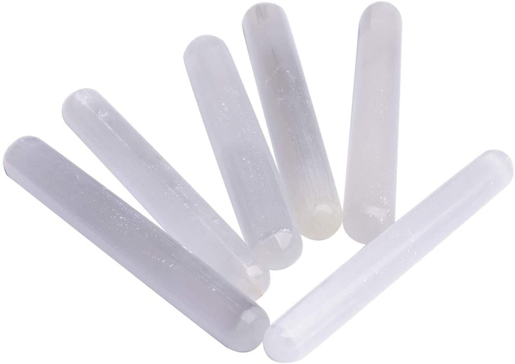 Selenite Massage Wands Round 6 Inches -Wholesale Crystals