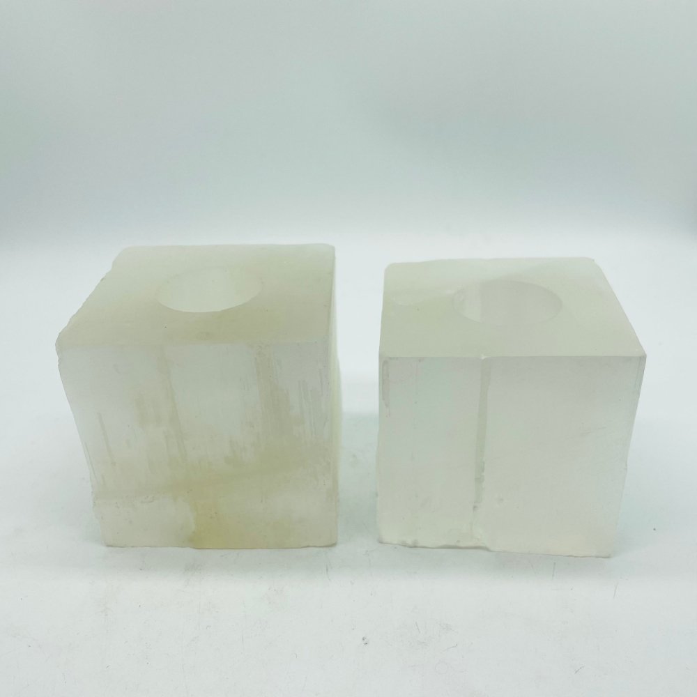 Selenite Square Crystal Candle Holder -Wholesale Crystals