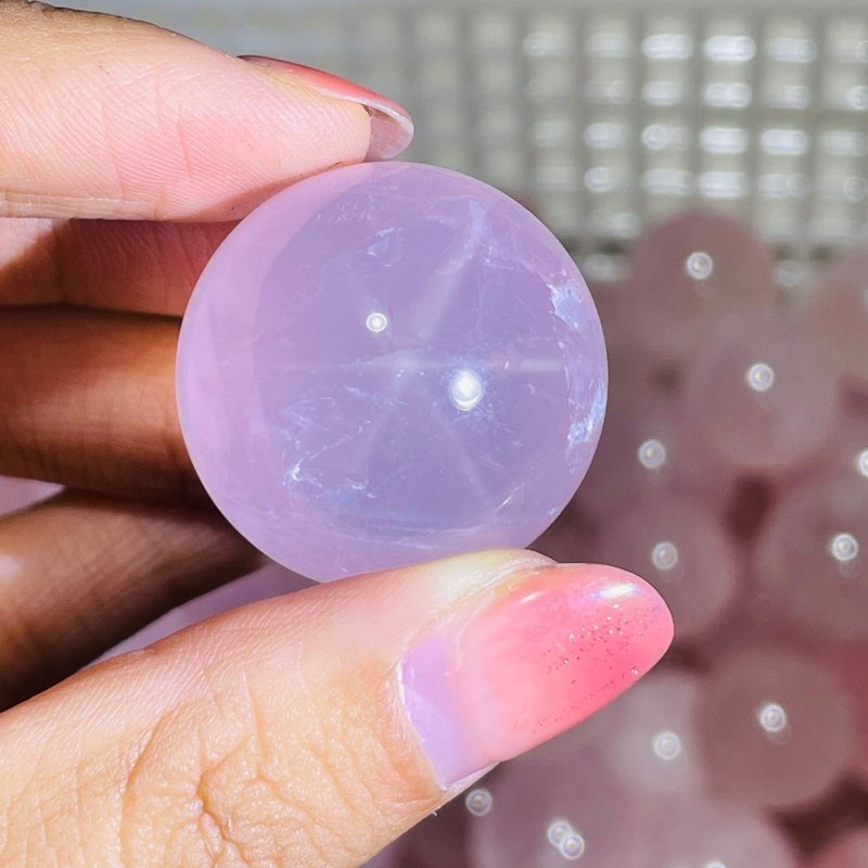 Six Star Line Rose Quartz Spheres Wholesale -Wholesale Crystals