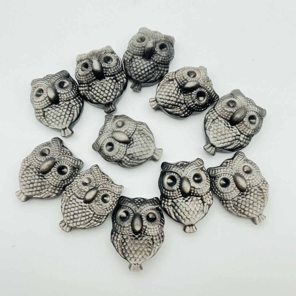 Sliver Sheen Obsidian Owl Wholesale -Wholesale Crystals