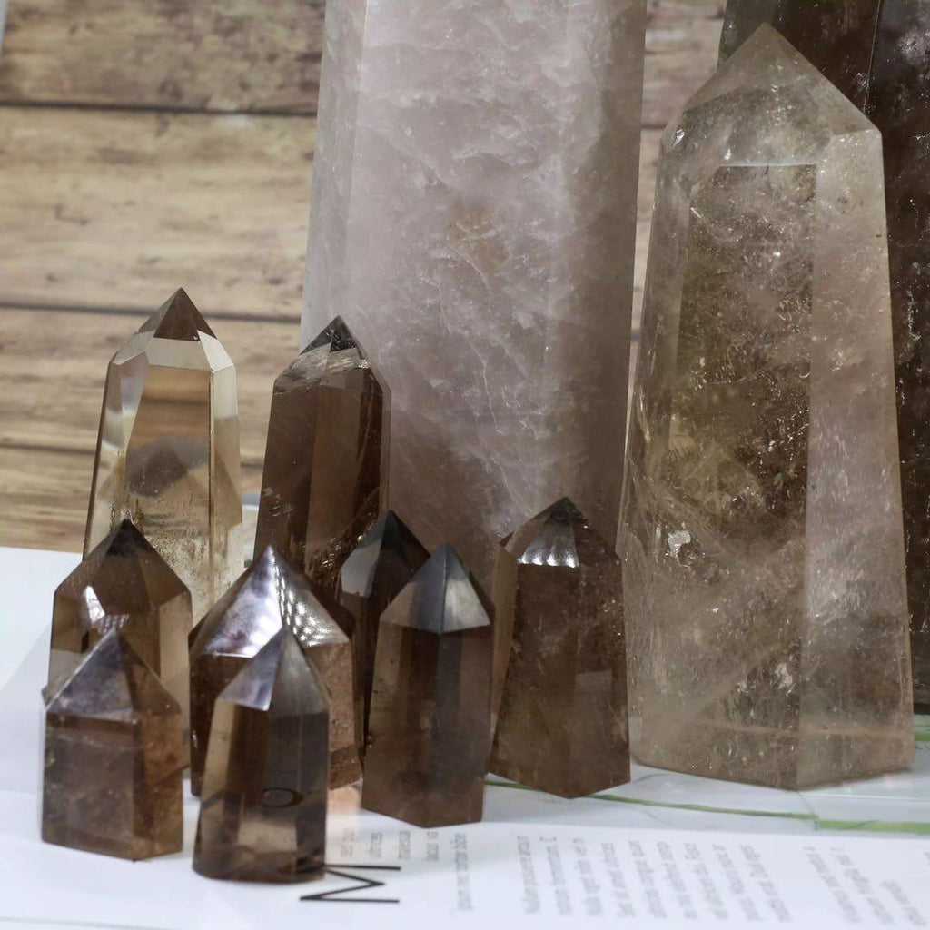 Smoky Quartz Crystal Point Tower -Wholesale Crystals