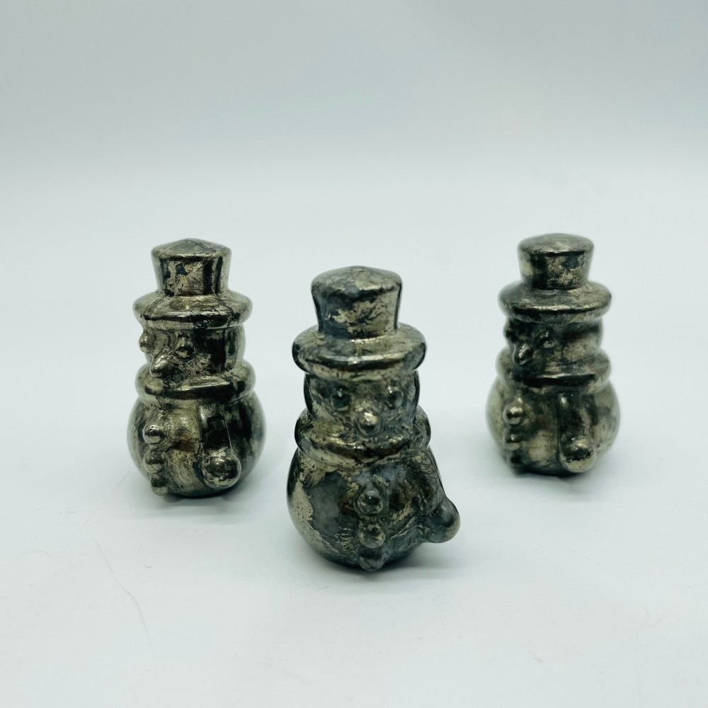 Snowman Carving Crystal Wholesale Pyrite Lepidolite -Wholesale Crystals