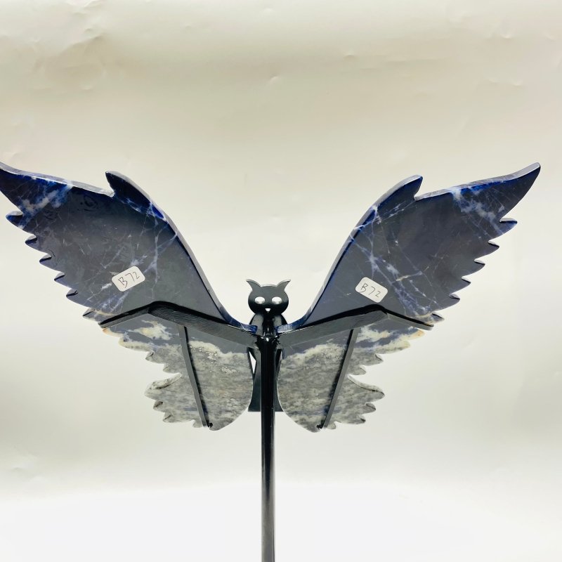 Sodalite Symmetry Wing Carving With Stand -Wholesale Crystals