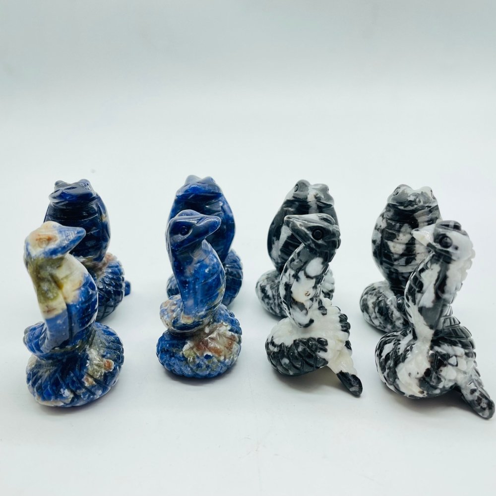 Sodalite & Zebra Stone Cobra Carving Wholesale -Wholesale Crystals