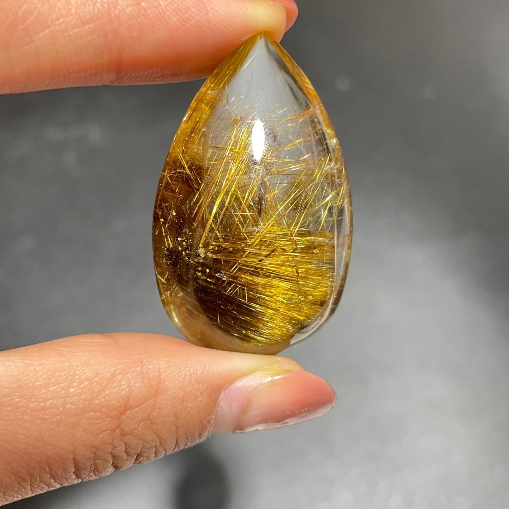 Spark Golden Rutile Teardrop Pendant -Wholesale Crystals