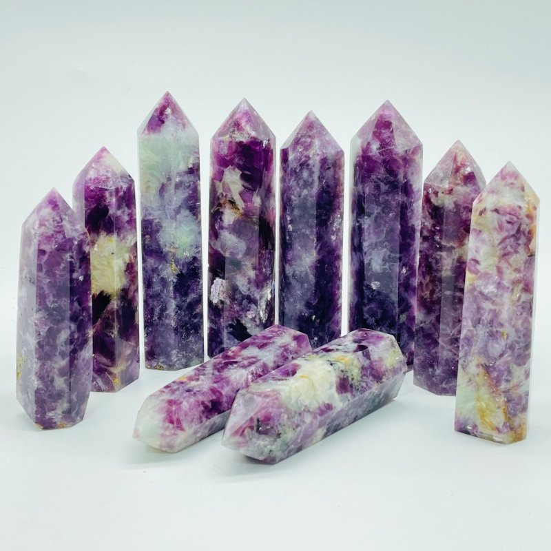 Spark Lepidolite Tower Points Wholesale -Wholesale Crystals