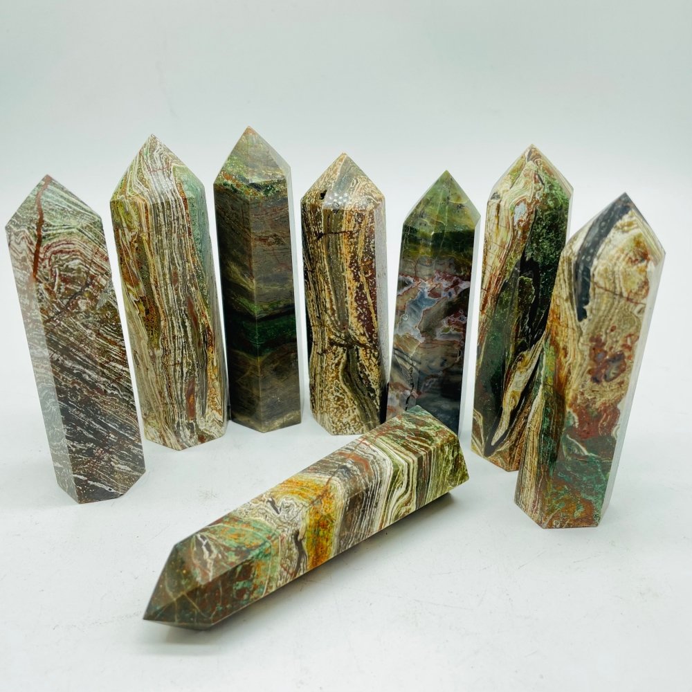 Stripe Ocean Jasper Points Wholesale -Wholesale Crystals