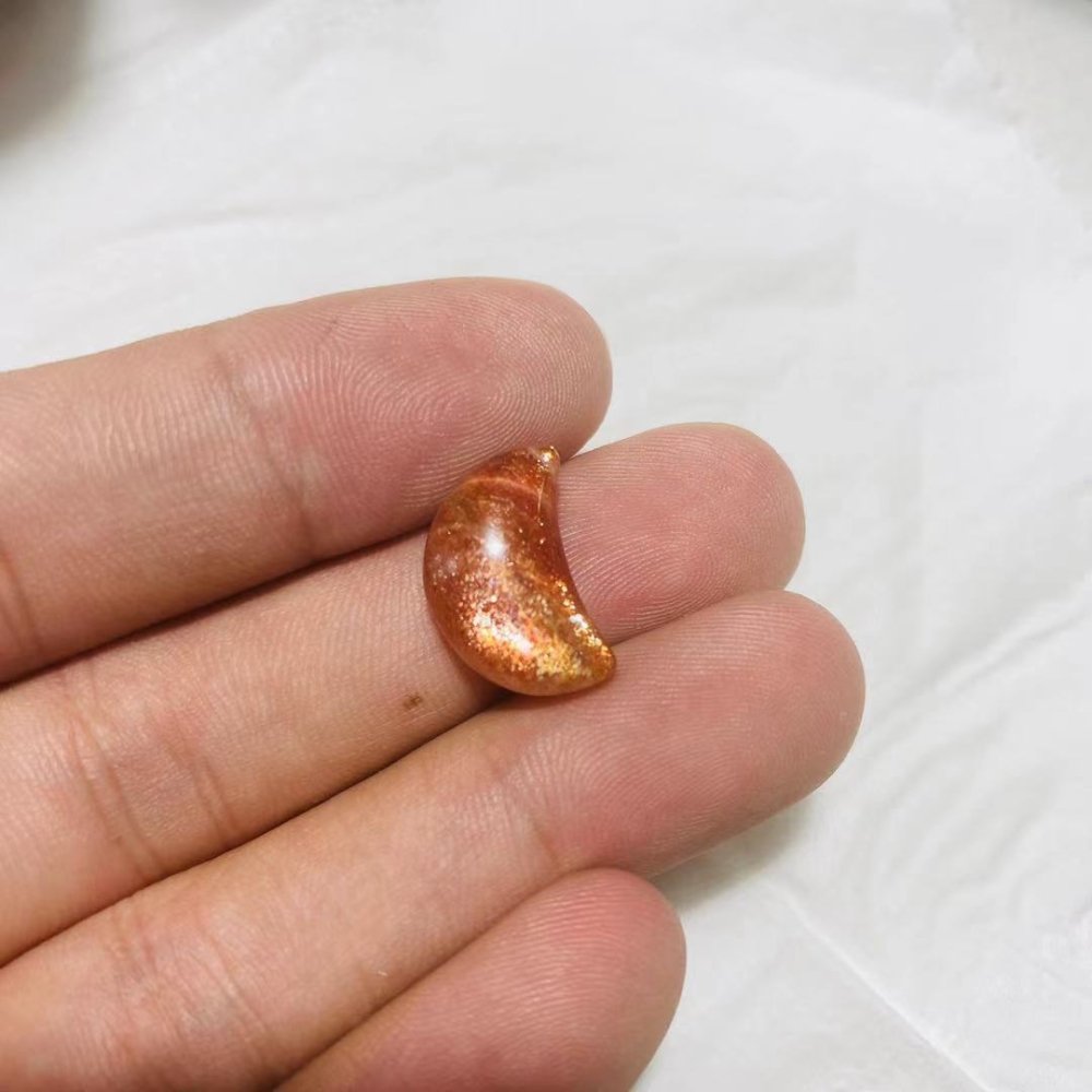 Sunstone Moon Shape Wholesale Crystal Diy Pendant -Wholesale Crystals