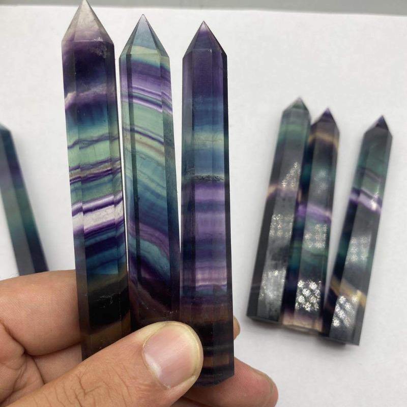 Thin Rainbow fluorite tower -Wholesale Crystals