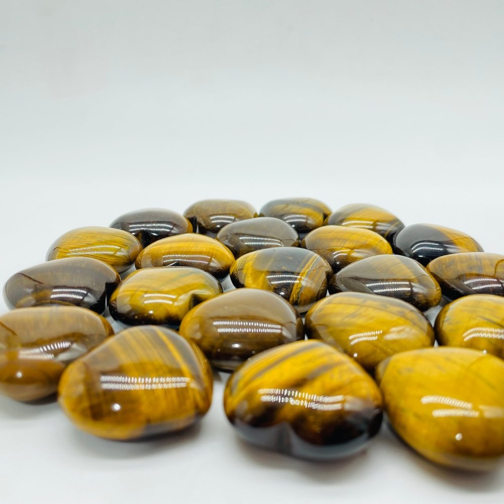 Tiger Eye Heart Stone 1.1in(3cm) Wholesale -Wholesale Crystals