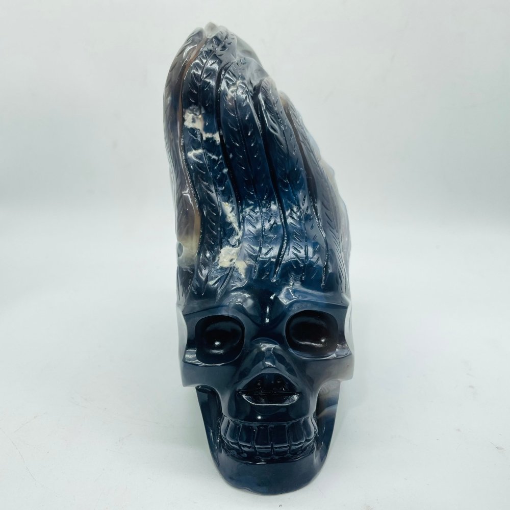 Unique Amethyst Agate Druzy Skull Carving -Wholesale Crystals