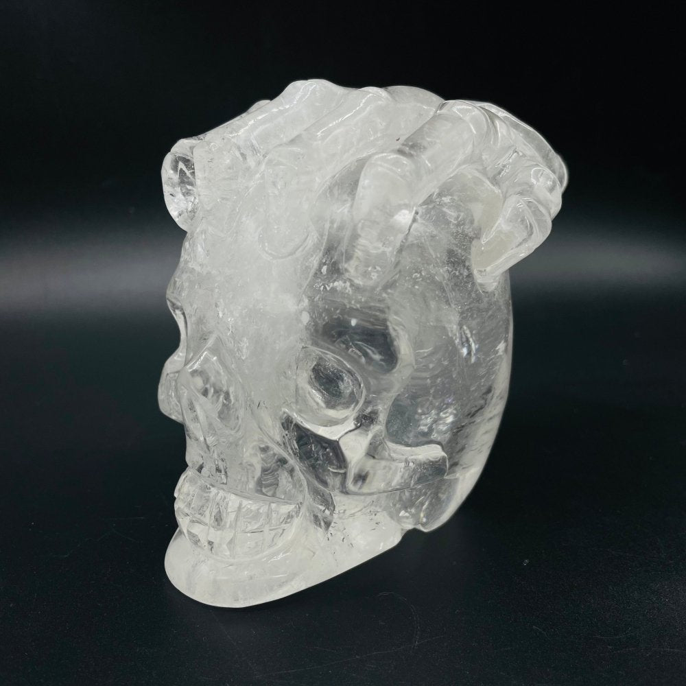 Unique Clear Quartz Skull With Hand Carving -Wholesale Crystals