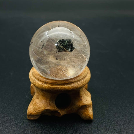 Unique Clear Quartz With Mica And Rutile Sphere -Wholesale Crystals