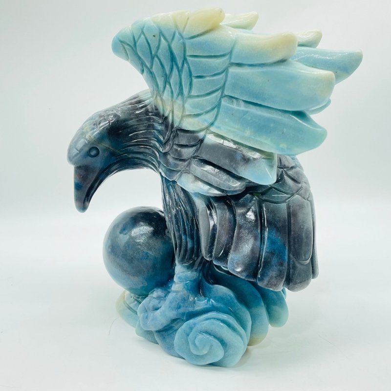 Unique Trolleite Stone Eagle And Egg Large Carving -Wholesale Crystals