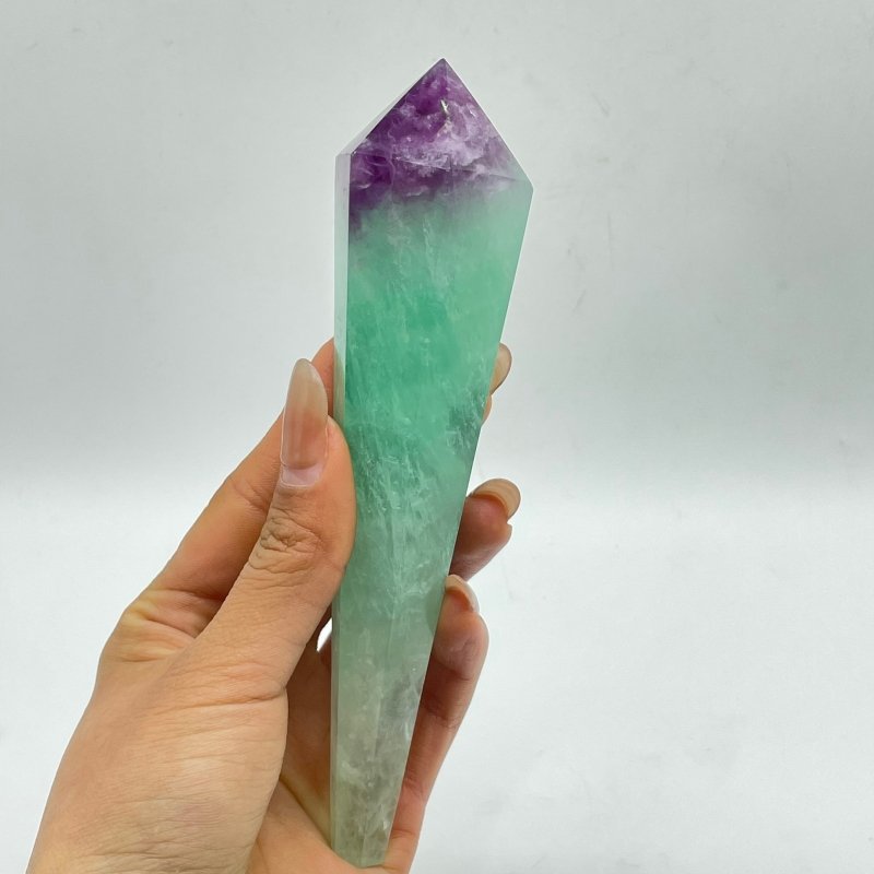 Watermelon Colourful Fluorite Point Magic Scepter Wand Wholesale -Wholesale Crystals