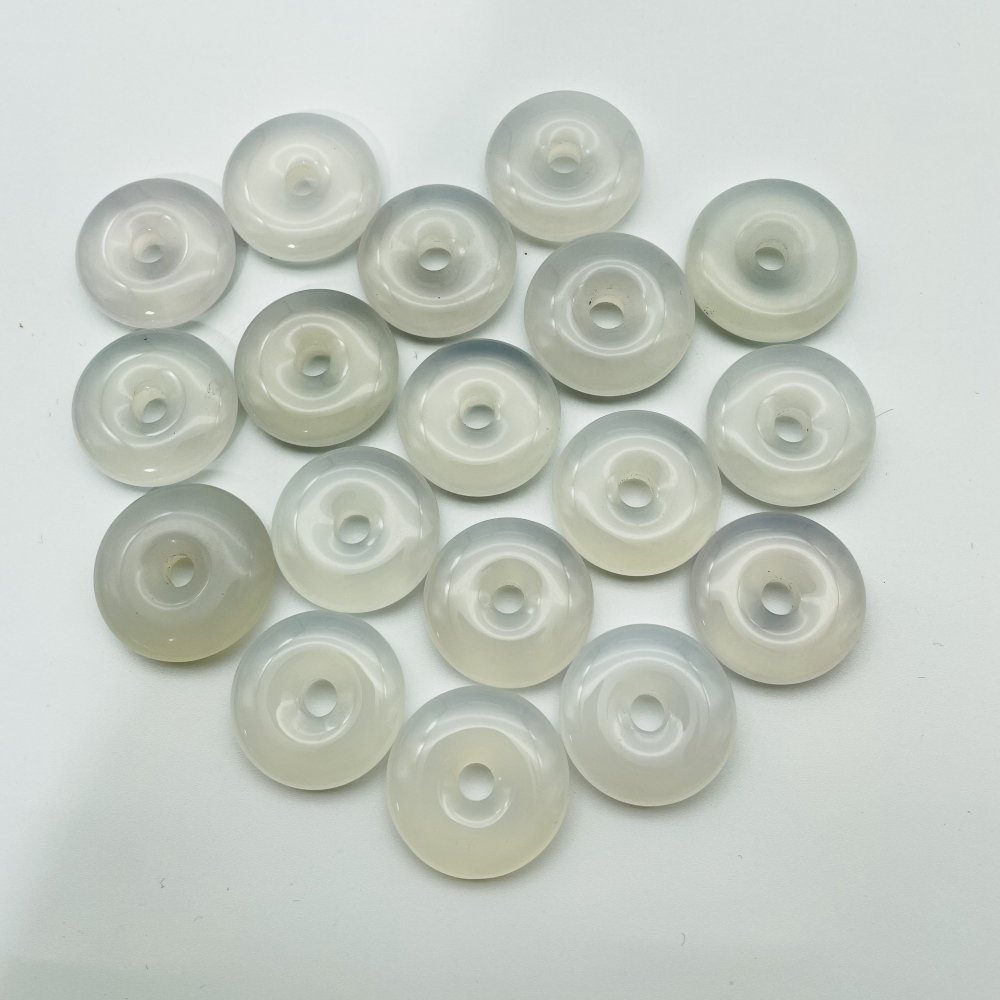 White Chalcedony Donuts Wholesale -Wholesale Crystals