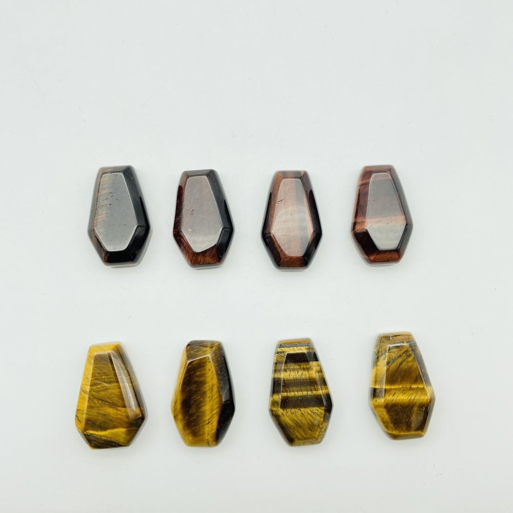 Yellow and Red Tiger Eye Mini Coffin Wholesale -Wholesale Crystals