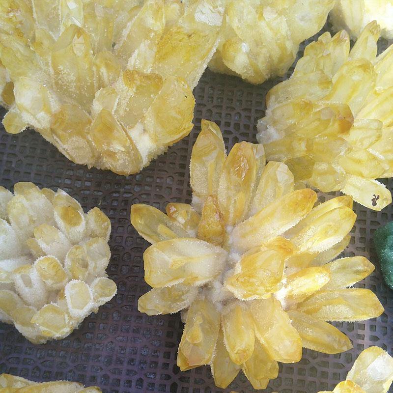 Yellow Aura Crystal Cluster -Wholesale Crystals