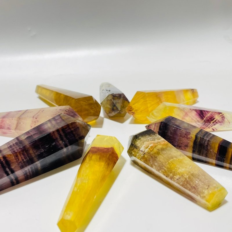 Yellow Fluorite Scepter Point Magic Wand Wholesale - Wholesale Crystals