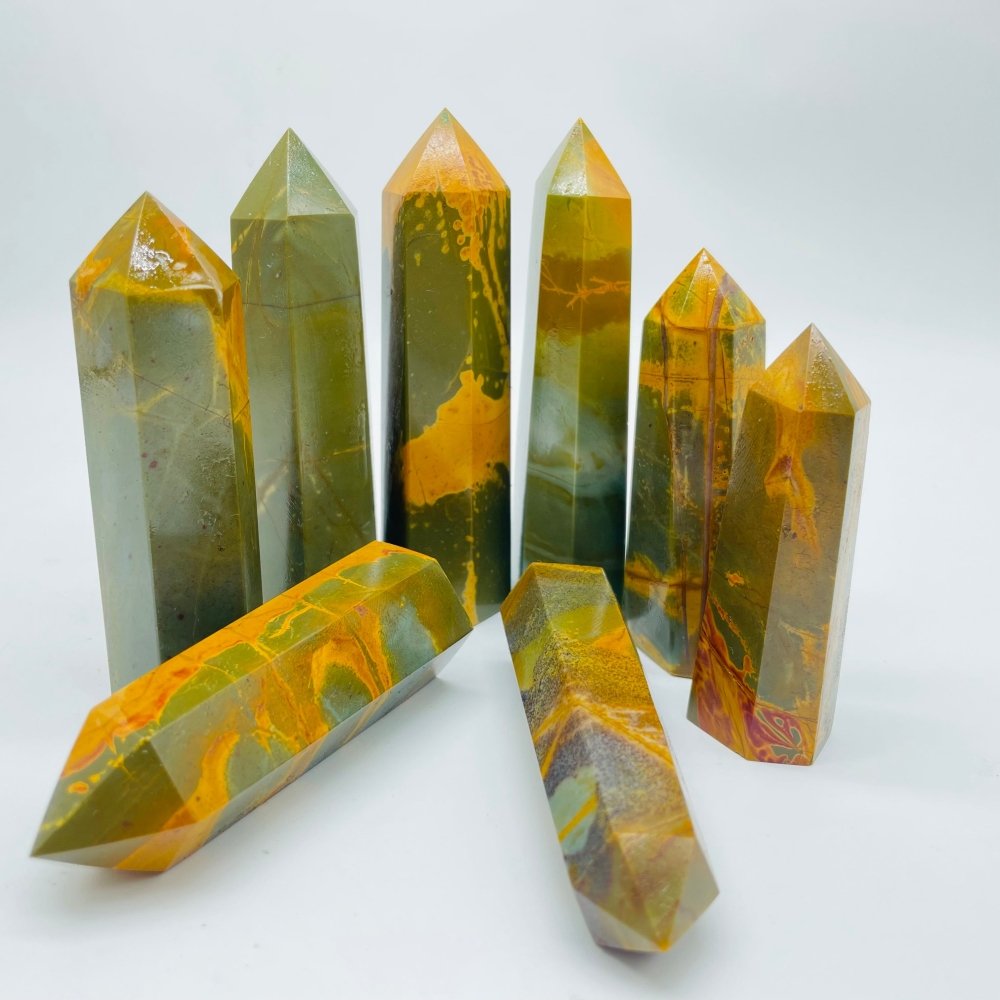 Yellow Marble Stone Tower Point Wholesale -Wholesale Crystals