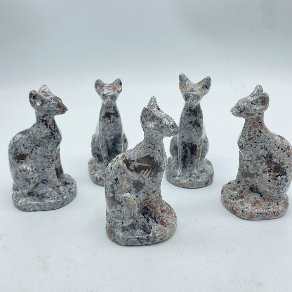 Yooperlite Stone Sphynx Hairless Cat Carving Animal Wholesale -Wholesale Crystals
