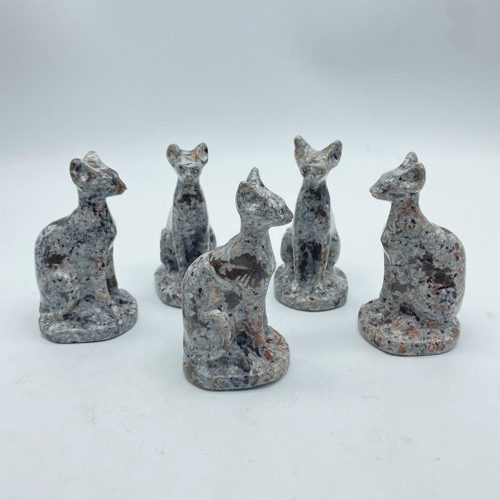 Yooperlite Stone Sphynx Hairless Cat Carving Animal Wholesale -Wholesale Crystals